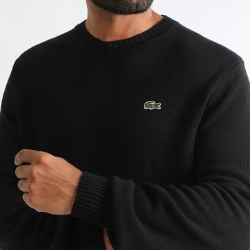 Lacoste - Pull Logo Brodé Crocodile Classic Fit Noir