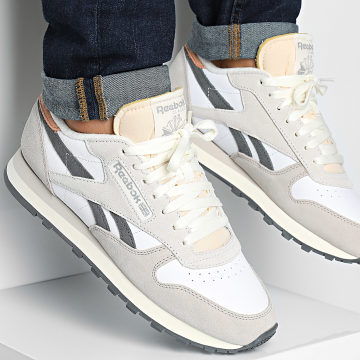 Reebok - Klassiek Leer Sneakers 100201109 Wit Steen Grijs 5