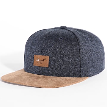 Reell Jeans - Suède Snapback Cap marineblauw camel