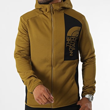 The North Face - Merak A3YG5 Sweatshirt met capuchon en rits Khaki Groen Zwart