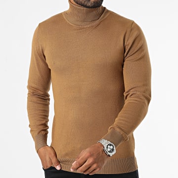 Frilivin - Jersey cuello vuelto camel