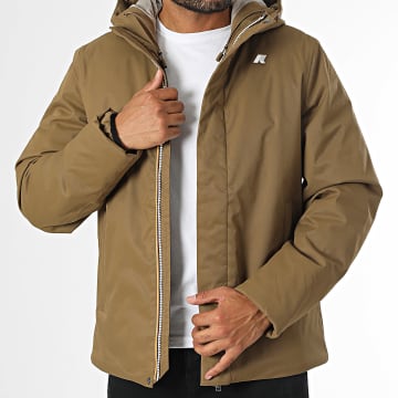 K-Way - Jacko Twill Hooded Zip Jacket Marmotta K8133DW Camel
