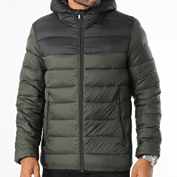 Kymaxx - Donker Khaki Groen Zwart Hooded Jacket