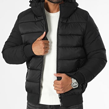 Kymaxx - Chaqueta negra con capucha