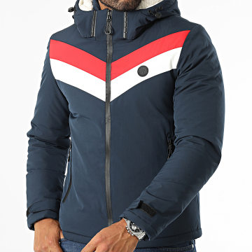 Kymaxx - Marineblauwe parka met capuchon