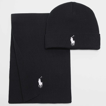 Polo Ralph Lauren - Coffret Echarpe Bonnet Original Player Noir