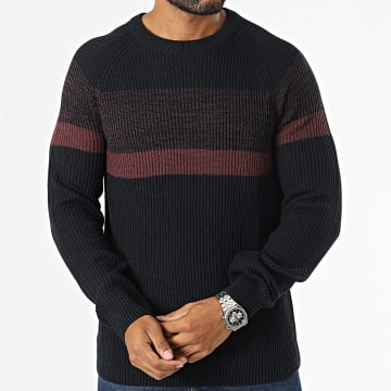 Produkt - Hayden Sweater Marineblauw Bordeaux