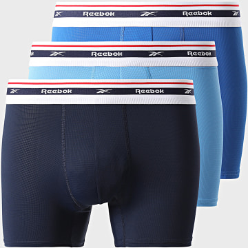 Reebok - Lot De 3 Boxers 15030 Bleu Marine Bleu Clair Bleu Roi