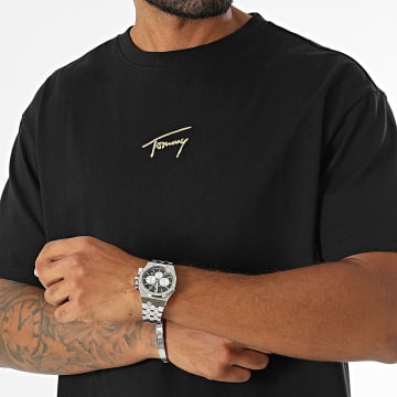 Tommy Jeans - Tee Shirt Gold Signature 9692 Nero Oro