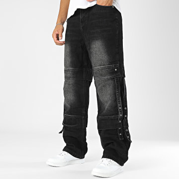 Frilivin - Vaqueros negros regular fit