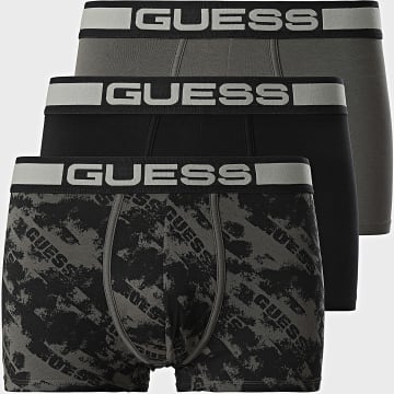 Guess - Juego de 3 bóxers U4BG05-K6YW1 Gris Negro