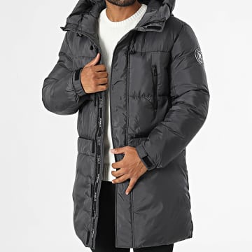 Kymaxx - Houtskoolgrijze parka met capuchon