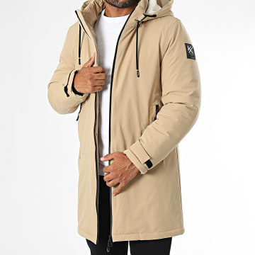 Kymaxx - Parka con capucha beige