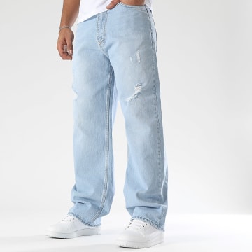 LBO - Vaqueros holgados de pata ancha con rotos 3576 Denim azul