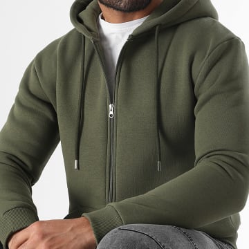 LBO - Sweat met capuchon en rits 3591 Khaki Green