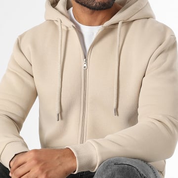 LBO - Sweater met capuchon en rits 3592 Beige