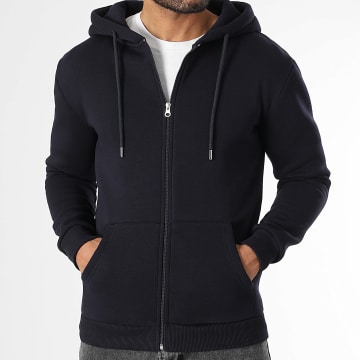 LBO - Sweat Zippé Capuche 3593 Bleu Marine