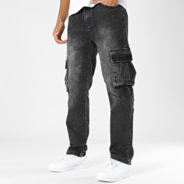 MTX - Pantalon Cargo Jean Slim Noir