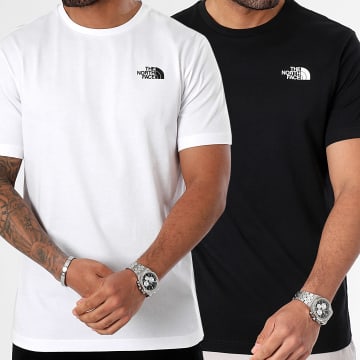 The North Face - Lot De 2 Tee Shirts Redbox A87NP Blanc Noir