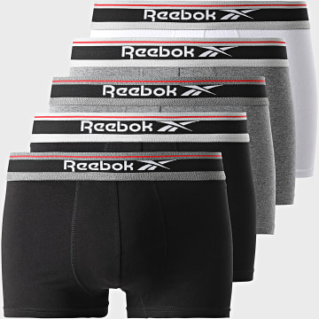 Reebok - Set van 5 boxershorts 15039 Zwart Wit Heide Grijs