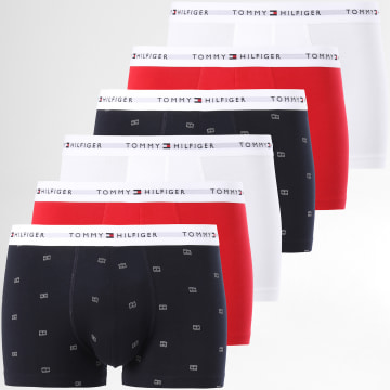 Tommy Hilfiger - Lote de 6 2768 Blanco Rojo Azul Marino Boxers