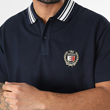 Tommy Jeans - Polo Manches Courtes Varsity 9624 Bleu Marine Doré