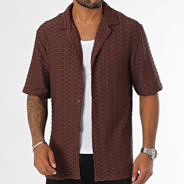 Uniplay - Camicia marrone a maniche corte