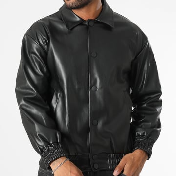 Uniplay - Chaqueta de piel sintética negra