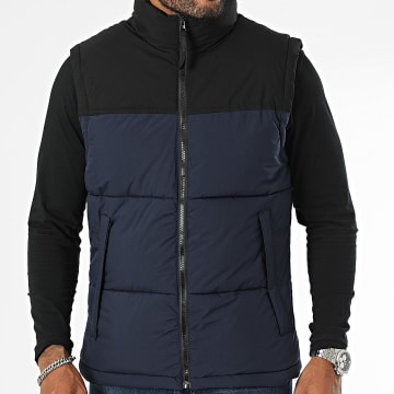 Kymaxx - Cappotto senza maniche nero navy