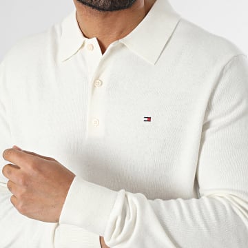 Tommy Hilfiger - Polo Manches Longues Pima Organic Cotton Cashmere 6519 Ecru