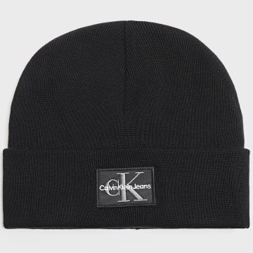 Calvin Klein - Mono Logo Path Beanie Warm 2455 Negro