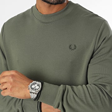 Fred Perry - M7535 Sudadera cuello redondo Caqui Verde