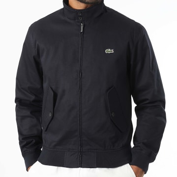 Lacoste - Veste Zippée Logo Brodé Crocodile Bleu Marine