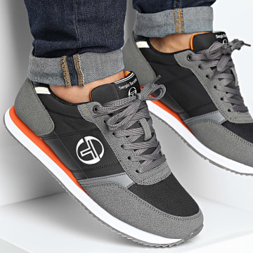 Sergio Tacchini - Bergamo STM423100 Zwart Grijs Oranje Sneakers