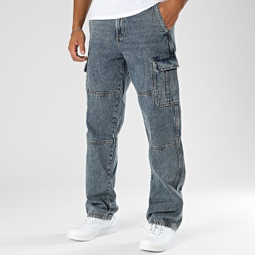 Jack And Jones - Eddie Blauwe Denim Loszittende Cargo Jeans