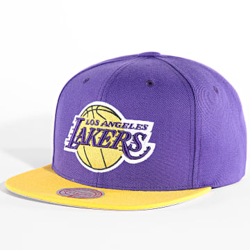 Mitchell and Ness - NBA Team 2 Tone 2.0 Lakers Snapback Cap HHSS3264 Paars Geel