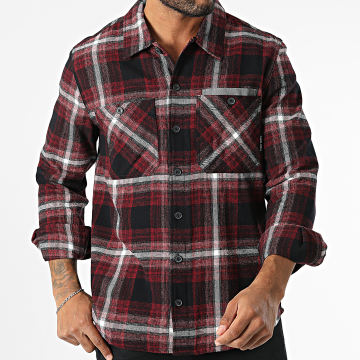 Teddy Smith - Long Sleeve Check Shirt Turner 10716622D Red Black