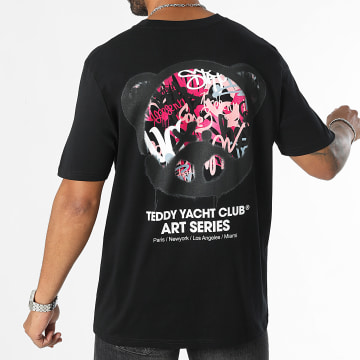 Teddy Yacht Club - Tee Shirt Oversize Large Art Serie 2 Roze Zwart