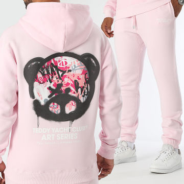 Teddy Yacht Club - Art Serie 2 Roze Hoodie en Joggingbroek Set