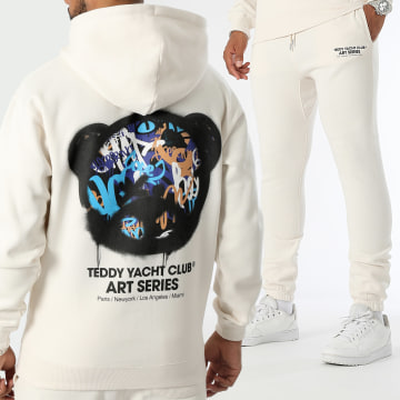 Teddy Yacht Club - Art Series Hoofd Blauw Beige Hoodie en Joggingbroek Set