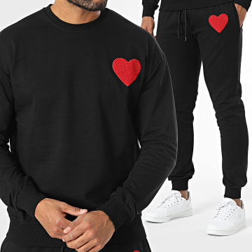 Zelys Paris - Ensemble De Survetement Zuma Noir Rouge