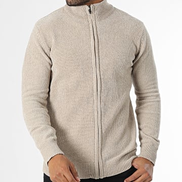 KZR - Gilet Zippé Beige Chiné