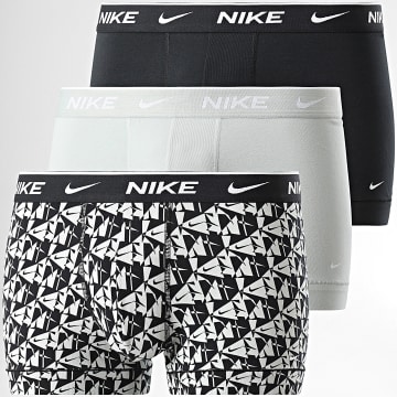 Nike - Set di 3 boxer PKE1008 Grigio chiaro Nero