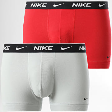 Nike - Lot De 2 Boxers KE1085 Rouge Gris Clair