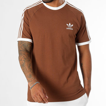 Adidas Originals - Tee Shirt A Bandes 3 Stripes IZ3071 Marron