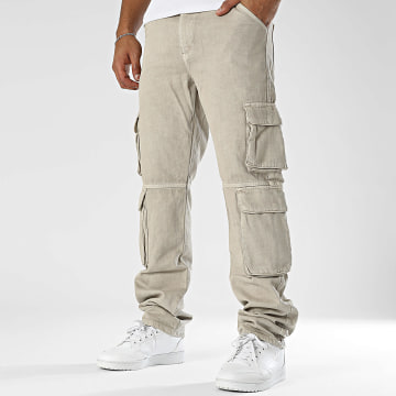 Only And Sons - Pantalon Cargo Jean Edge Straight Taupe