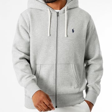 Polo Ralph Lauren - Sweat Zippé Capuche Original Player Gris Chiné