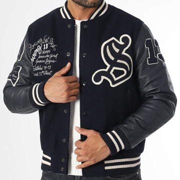 Schott NYC - Chaqueta bombín Teddy Azul Marino