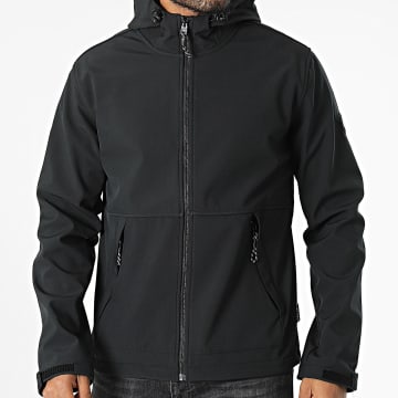 Teddy Smith - Reak 12016932D Hooded Zip Jacket Zwart