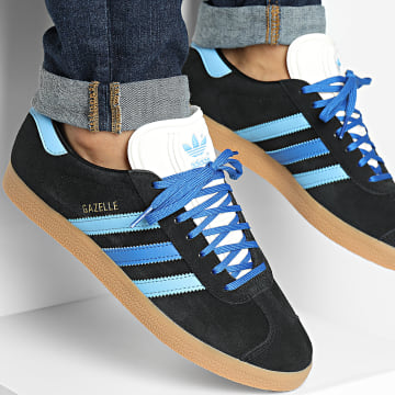 Adidas Originals - Gazelle W Sneakers IE9124 Core Zwart Blauw Lichtblauw